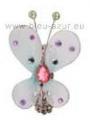 245-Anneau-pince papillon perle bleu � 35mm