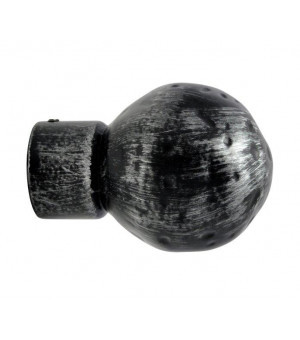 265-Embout boule martelée fer forgé pour tringle Ø28 mm
