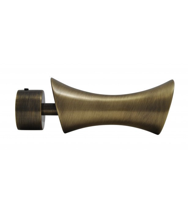 226-Embout Curve laiton vieilli pour tringle Ø 35mm