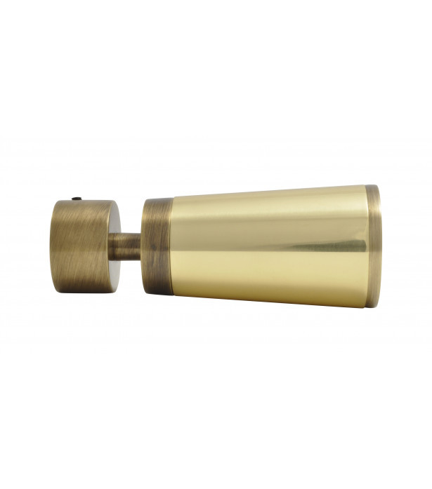 226-Embout Pommeau bi-color laiton vieilli pour tringle Ø 35mm