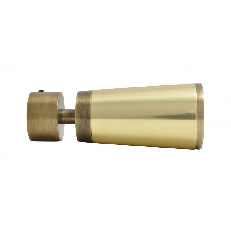 227-Embout Pommeau bicolor laiton vieilli/verni pour tringle Ø 28mm