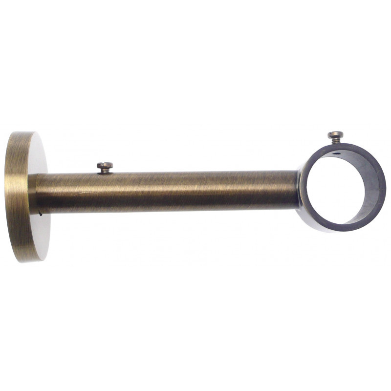 227-Support laiton vieilli simple 125mm Ø 28mm