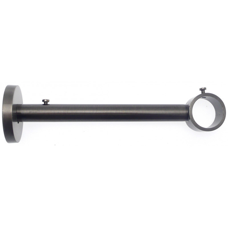 229-Support décor simple étain vieilli 175mm Ø 28mm