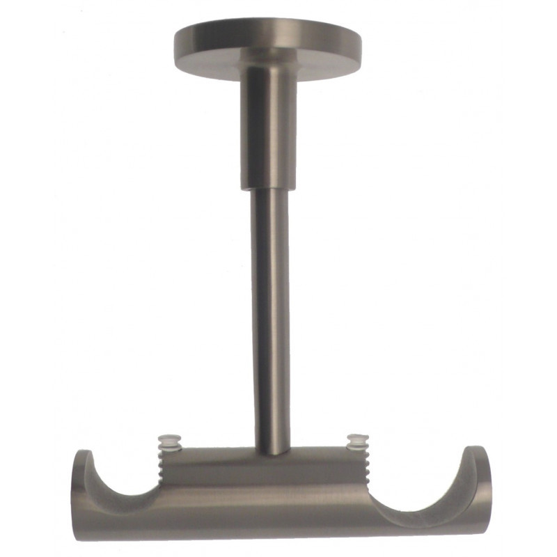 234-Support plafond nickel mat double Ø 28/20mm