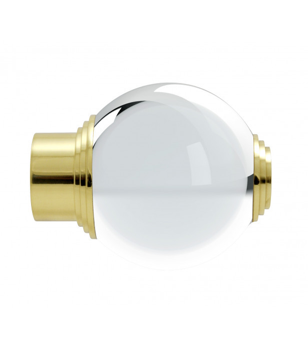 224-Embout boule verre laiton pour tringle Ø35mm