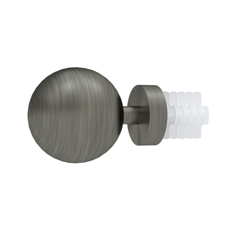 290-Embouts Boule argent vieilli pour tringle Ø 20mm
