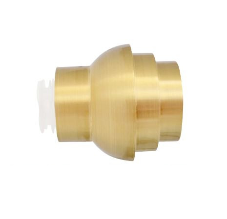 295- Embout dôme décor laiton mat pour tringle Ø 28mm
