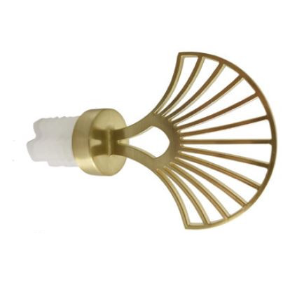295- Embout palme décor laiton mat pour tringle Ø 28mm