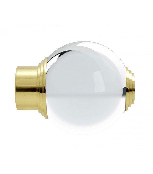 296-Embout Boule verre laiton verni pour tringle Ø 28mm