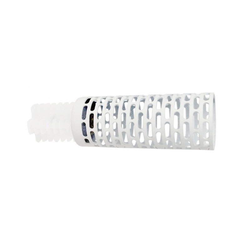 300-Embout Cylindre perforé blanc mat pour tringle Ø 28mm