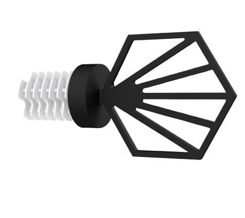 301-Embout hexagone pour tringle Ø 20mm
