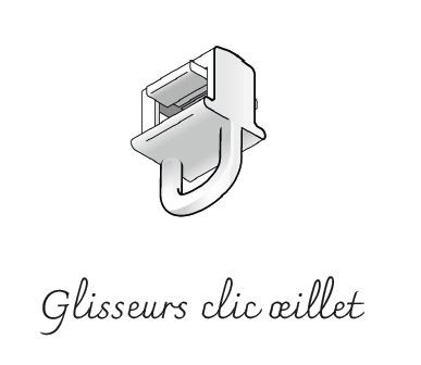 305 - Glisseurs clic œillet x20