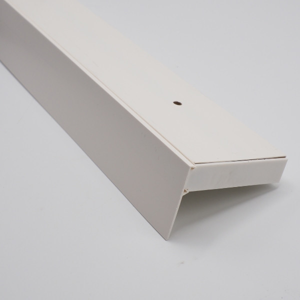 Rail PVC 2 voies avec profil de décoration - BLANC