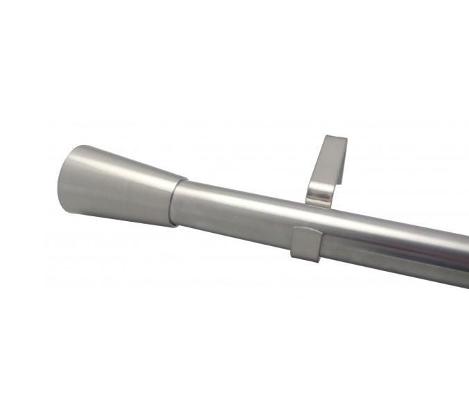  Tringle extensible pommeau nickel brossé Ø 19-16mm