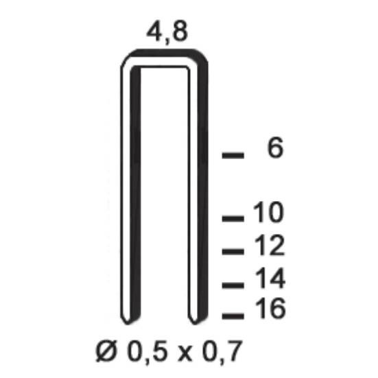 Agrafes U galva de 10mm