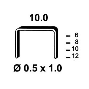 Agrafes Type 51 agrafeuse Bukama Rocagraf largeur 10mm