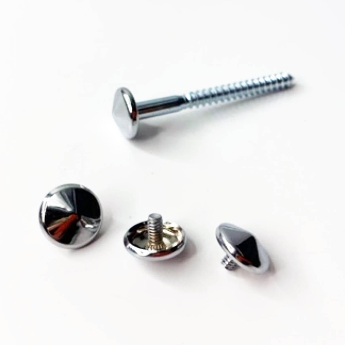 Cache-vis de décoration 348 - Chromé - Tête pointue