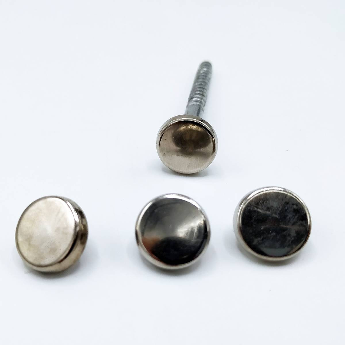 Cache-vis de décoration 347 - Laiton nickelé - Tête plate