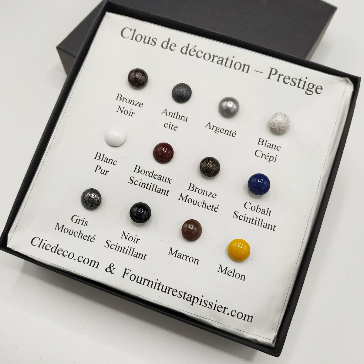 Carte échantillon - Clous prestige 11mm