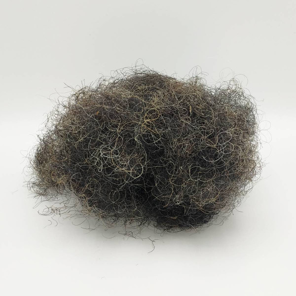 Crin de cheval cardé - Gris