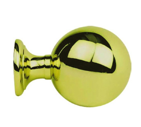 Embout Contemporain laiton poli verni Ø40mm