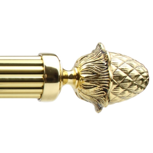 Embout Louis XVI laiton poli verni Ø40mm