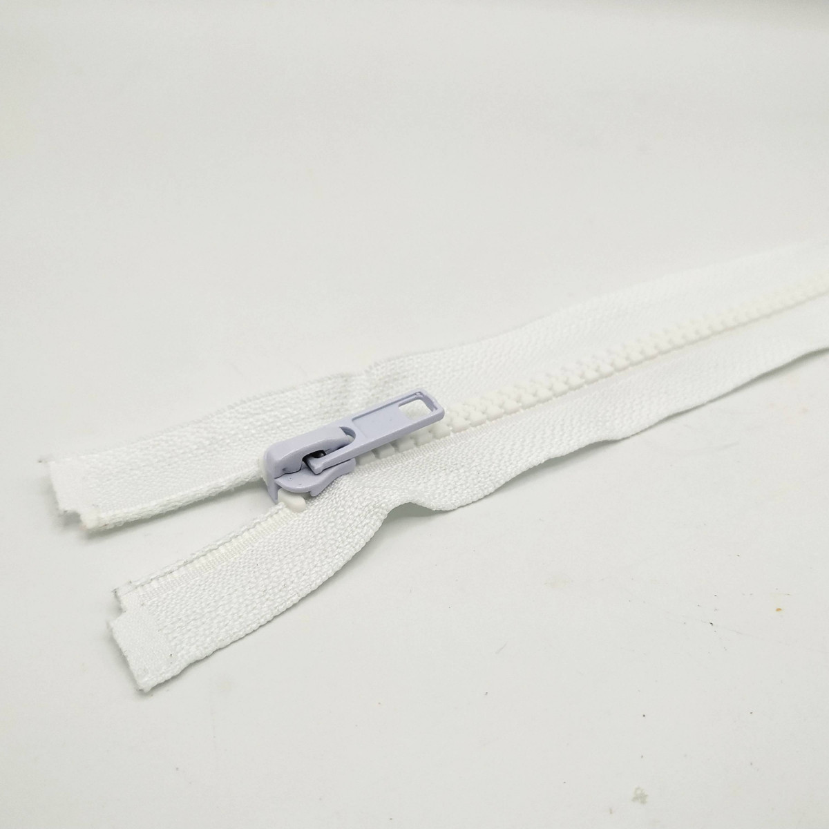 Fermeture a glissières séparables plastique - blanche