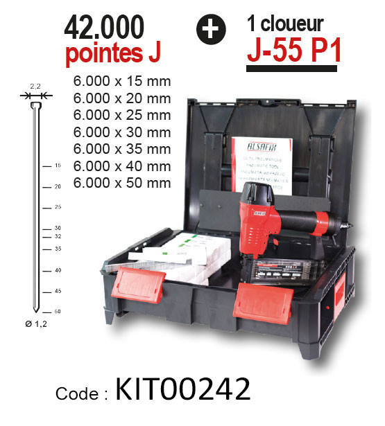 Offre spéciale - Cloueur J-55 P1 + 42 000 pointes J