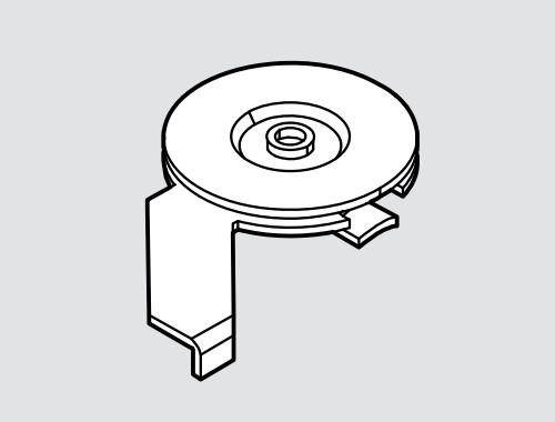 Support Plafond Pivot Blanc