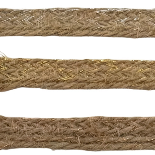 Galon naturel - Tresse plate jute Lurex