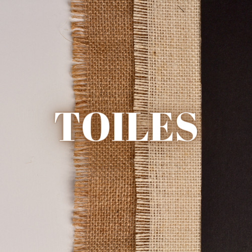 Toiles de jute, blanche, percale..