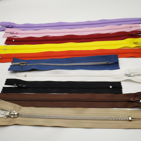 Fermetures Eclair - Tirettes nylon - Glisseurs