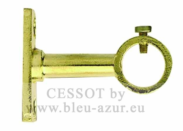 Piton Platine Tube Penderie Laiton Poli DUVAL Pour Tube 18 Mm - Neuf